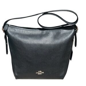 Coach Black Pebbled Leather Shoulder Bag- Great Condition